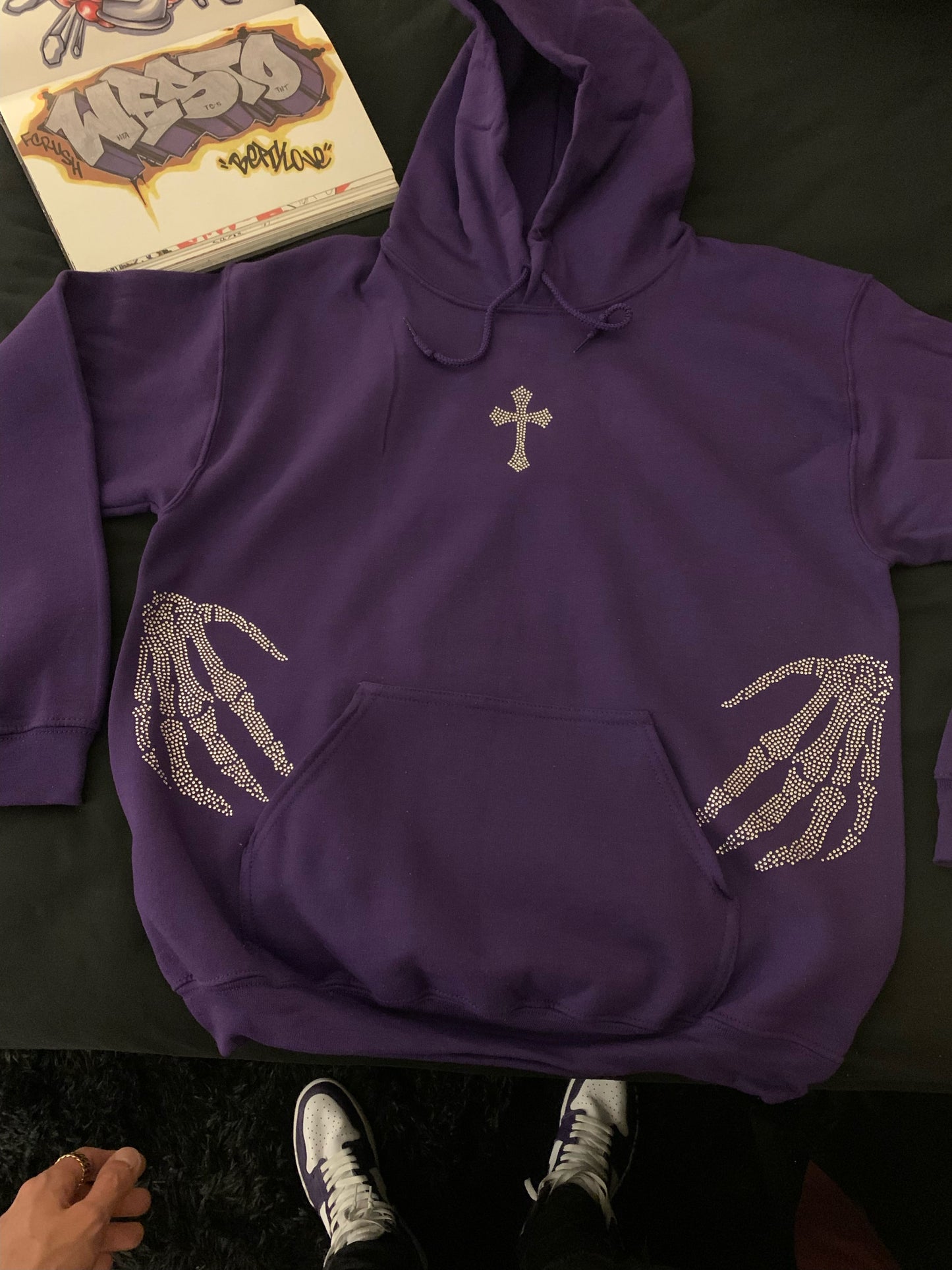 Rhinestones Skeleton Hoodie